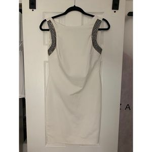 ZARA White Bodycon Sleeveless Mini with detailing